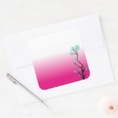 Carré Sticker 2 Fleurs de Verre (Enveloppe)