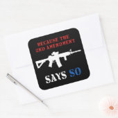 Carré Sticker 2e amendement (Enveloppe)