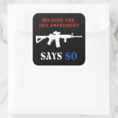 Carré Sticker 2e amendement (Sac)