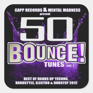 Carré Sticker 50 Bounce Tunes