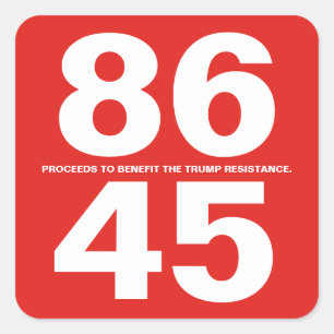 Carré Sticker 86 45 (Trump Resistance)