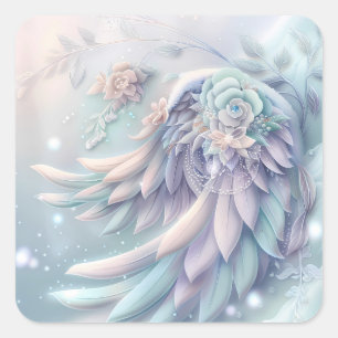 Carré Sticker à ailes d'Ange de Noël