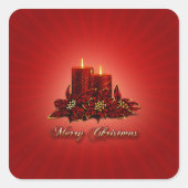 Carré Sticker à bougies de Noël (Devant)