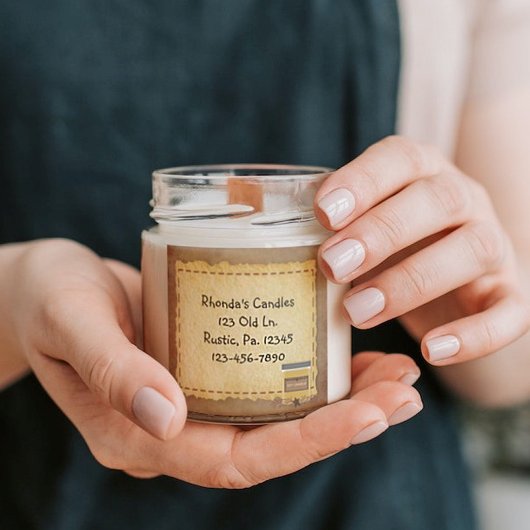 Carré Sticker à bougies Jar