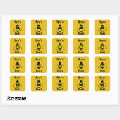Carré Sticker à boutons d'abeille (Feuille)