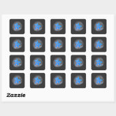 Carré Sticker à bulle étoile (Feuille)