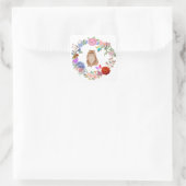 Carré Sticker à chat floral (Sac)