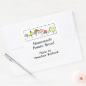 Carré Sticker à cuisson ou à canne sur mesure pour alime (Enveloppe)