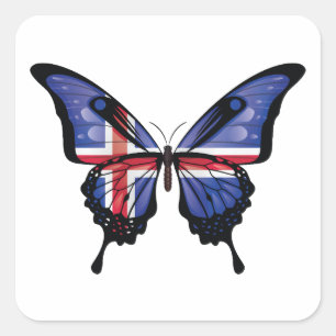 Carré Sticker à drapeau à queue noire d'Islande