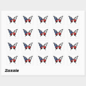 Carré Sticker à drapeau à queue noire tchèque (Feuille)