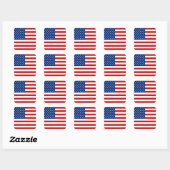 Carré Sticker à drapeau américain (Feuille)