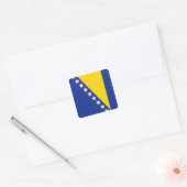 Carré Sticker à drapeau de Bosnie-Herzégovine (Enveloppe)