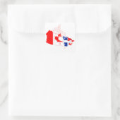 Carré Sticker à drapeau du Canada du Québec (Sac)