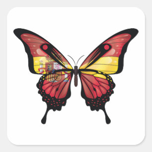 Carré Sticker à drapeau Espana Swallowtail