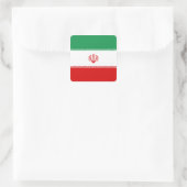 Carré Sticker à drapeau iranien (Sac)