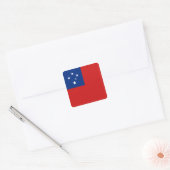 Carré Sticker à drapeau Samoa (Enveloppe)