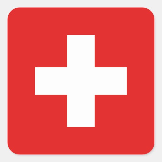 Carré Sticker à drapeau suisse (Devant)