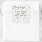 Carré Sticker à Fêtes des mariées botaniques (Sac)