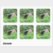 Carré Sticker à grange Vieux Herbéry (Feuille)