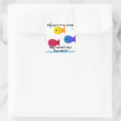 Carré Sticker à l'école de poisson Valentine (Sac)