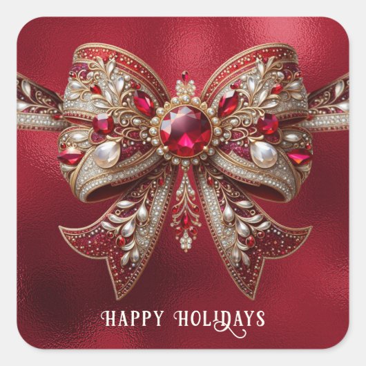 Carré Sticker à mâchoires rouges (Devant)