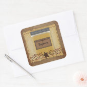 Carré Sticker à odeur personnalisée pour chandelle (Enveloppe)