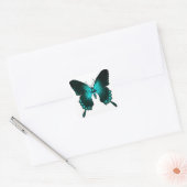 Carré Sticker à papillon/Swallowtail vert (Enveloppe)
