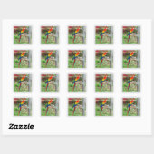 Carré Sticker à perroquet (Feuille)