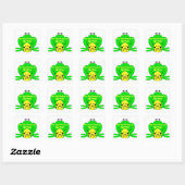 Carré Sticker à plaque de grenouille (Feuille)