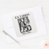 Carré Sticker à plaques de vache modifiable couché vers (Enveloppe)