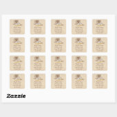 Carré Sticker à rouleaux de cannelle (Feuille)