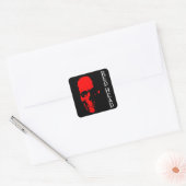 Carré Sticker à tête rouge (Enveloppe)