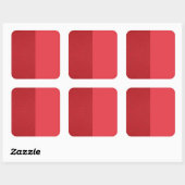 Carré Sticker à texture fractionnée à la tomate inversée (Feuille)