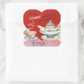 Carré sticker à thé Retro Vintage Valentine (Sac)