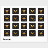 Carré Sticker à visage de singe (Feuille)