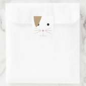 Carré Sticker à visage lapin (Sac)