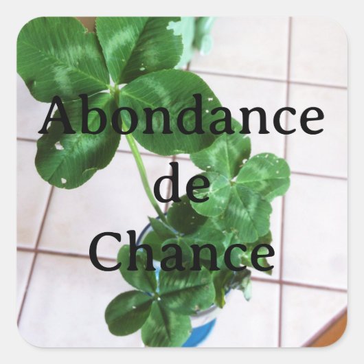 Carré Sticker - Abondance de chance (Devant)
