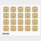 Carré Sticker | Ajouter un nom |Look Gold Foil (Feuille)