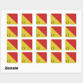 Carré Sticker Alphabet Signal Nautique O (Feuille)
