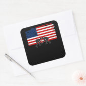 Carré Sticker American Flag Lutte Cool Design (Enveloppe)
