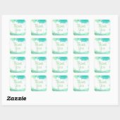 Carré Sticker Aquarelle Verte (Feuille)