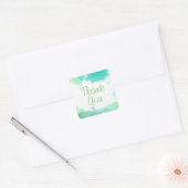 Carré Sticker Aquarelle Verte (Enveloppe)