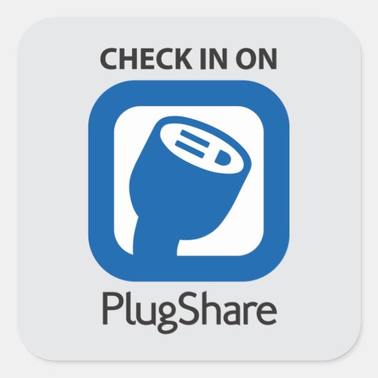 Carré Sticker "Archiver sur PlugShare" (Devant)