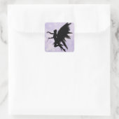Carré Sticker Arrière - plan Fée Noire, Violet (Sac)