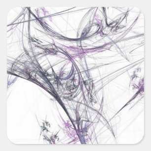 Carré Sticker Arrière - plan Spider Web Fractal