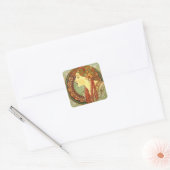 Carré Sticker Art Nouveau Alphonse Mucha (Enveloppe)