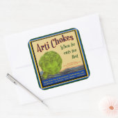Carré Sticker Artichoke Vintage Crate Art (Enveloppe)