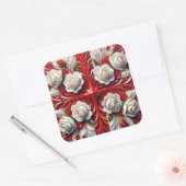 Carré Sticker avec design Rose anglais (Enveloppe)