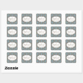 Carré Sticker baby shower (Feuille)