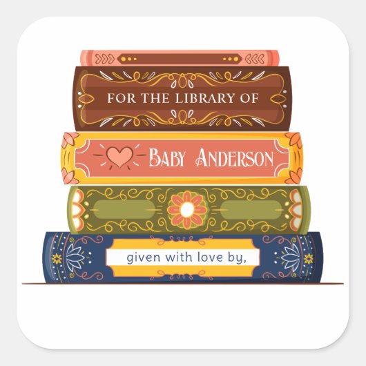 Carré Sticker baby shower (Devant)